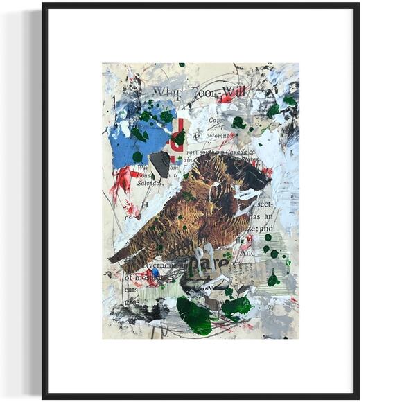 Original Abstract Modern Art Bird Painting 